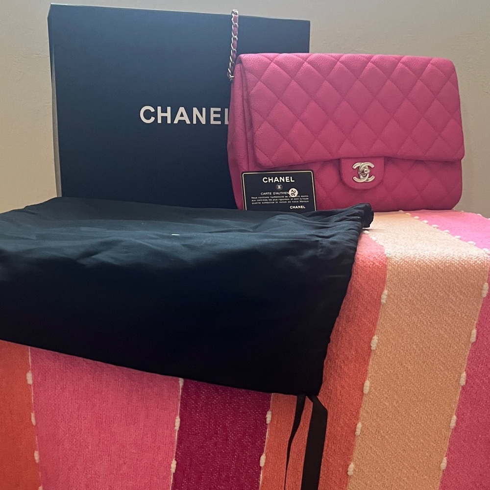 Chanel Fuchsia Quilted Shoulder Bag